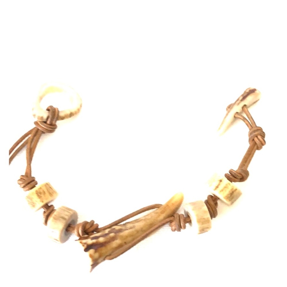 ♦️NATURALLY SHED ANTLER VINTAGE BRACELET♦️ - Picture 5 of 11